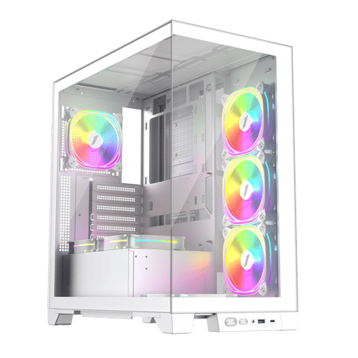 1st Player MIKU Mi8 Mid Tower Gaming Case - White 