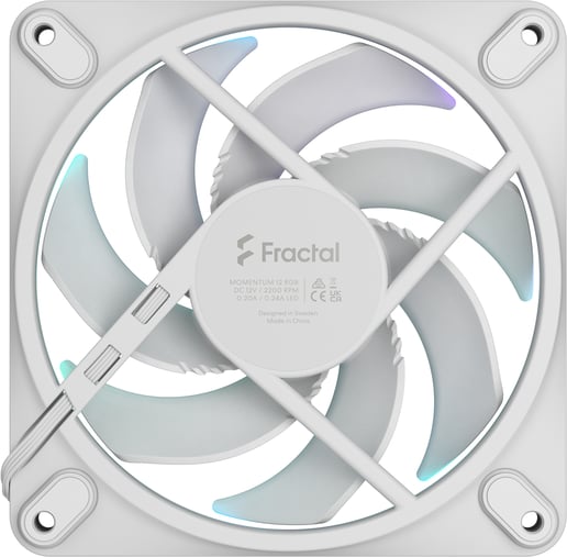 Fractal Momentum 12 RGB 120mm PWM Case Fan in White