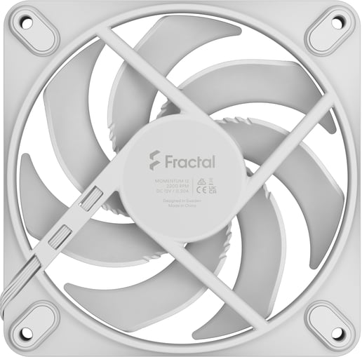 Fractal Momentum 12 120mm PWM Case Fan in White