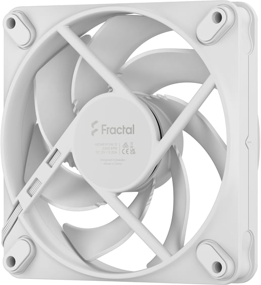 Fractal Momentum 12 120mm PWM Case Fan in White