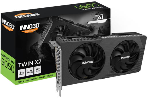 INNO3D GeForce RTX 5050 Twin X2 8GB GDDR6 Graphics Card