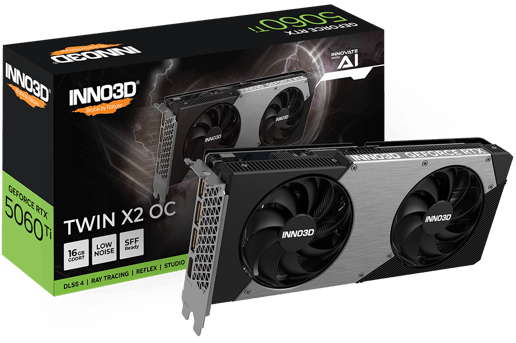 INNO3D GeForce RTX 5060 Ti Twin X2 OC 16GB GDDR7 Graphics Card