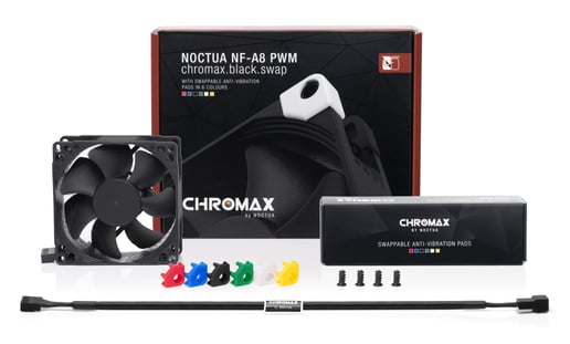 Noctua NF-A8 PWM chromax.black.swap 80mm PWM Chassis Fan in Black
