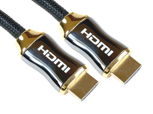 1m HDMI Cable / Braided / Full Metal Shielded Hood