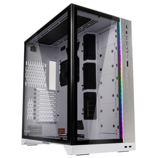 Lian Li Dynamic XL ROG Certified Mid Tower Gaming Case - White 