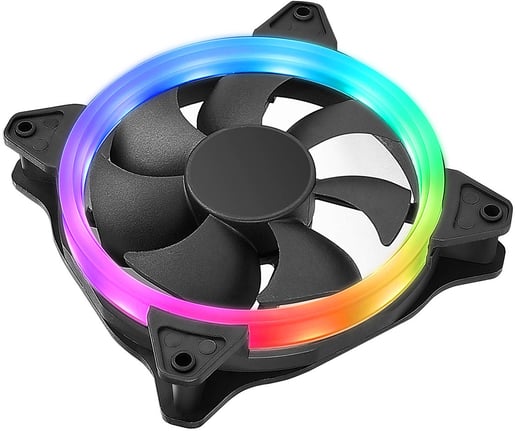 Generic 120mm Chassis Fan with Rainbow LED Ring