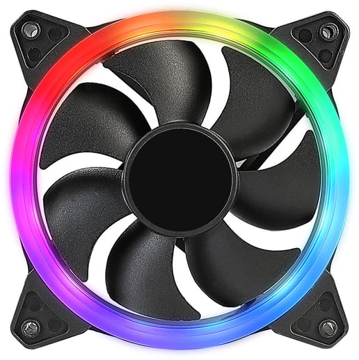 Generic 120mm Chassis Fan with Rainbow LED Ring