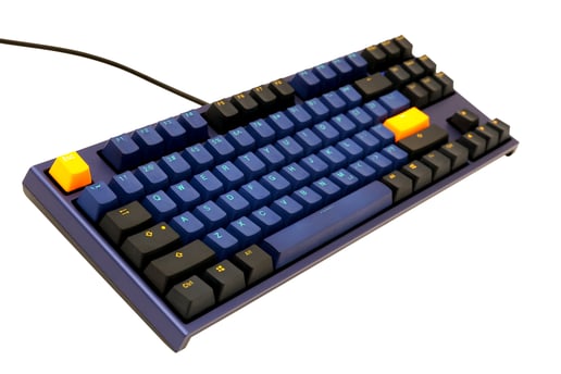 Ducky One 2 Horizon USB Mechanical Tenkeyless (TKL) Keyboard with Cherry MX Blue Switches (UK)
