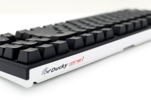 Ducky One 2 USB Mechanical Tenkeyless (TKL) Keyboard with Cherry MX Red Switches and Blue Backlight (UK)