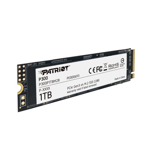 1TB Patriot P300 M.2 2280 PCI Express 3.0 x4 NVMe Solid State Drive