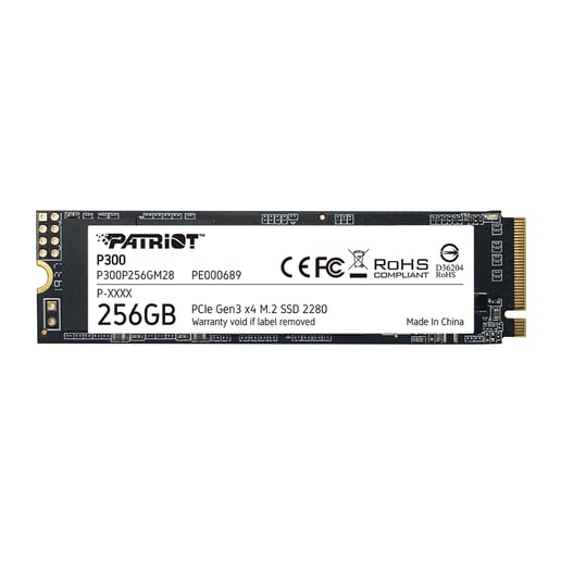 256GB Patriot P300 M.2 2280 PCI Express 3.0 x4 NVMe Solid State Drive