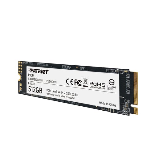 512GB Patriot P300 M.2 2280 PCI Express 3.0 x4 NVMe Solid State Drive