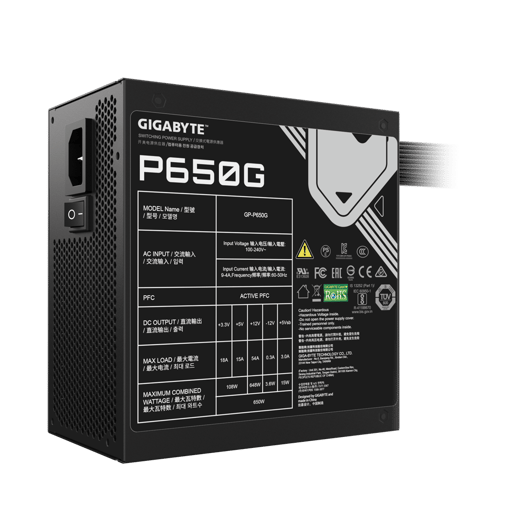 650W Gigabyte P650G 80 Plus Gold PSU