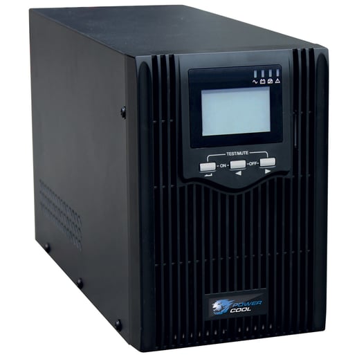 Powercool Smart UPS 2000VA 2 x UK Plug 4 x IEC RJ45 x 2 USB LCD Display