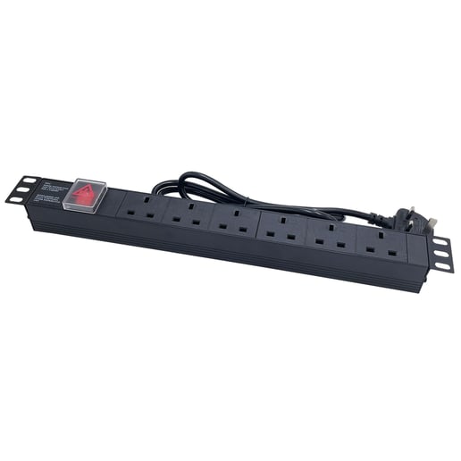 Powercool 1U 6-Way PDU, Horizontal Type, UK Sockets