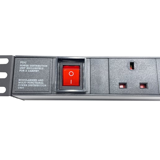 Powercool 1U 6-Way PDU, Horizontal Type, UK Sockets