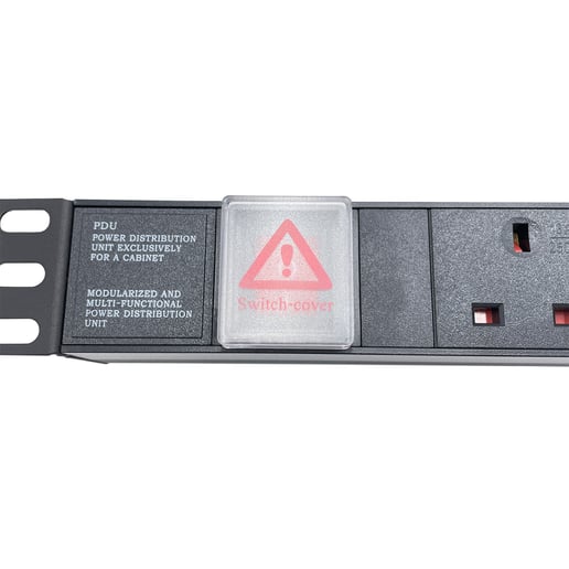 Powercool 1U 6-Way PDU, Horizontal Type, UK Sockets, C14 Connector