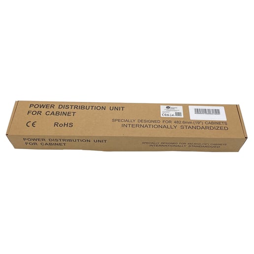 Powercool 1U 6-Way PDU, Horizontal Type, UK Sockets, C14 Connector