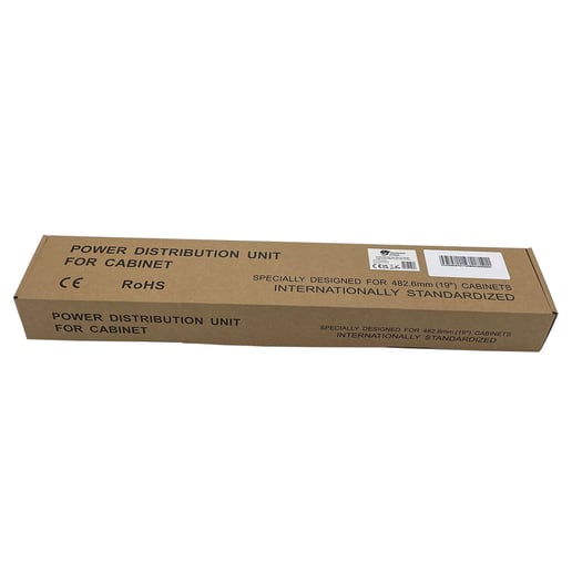 Powercool 1U 6-Way PDU, Horizontal Type, UK Sockets, Surge Protected, 3x LED