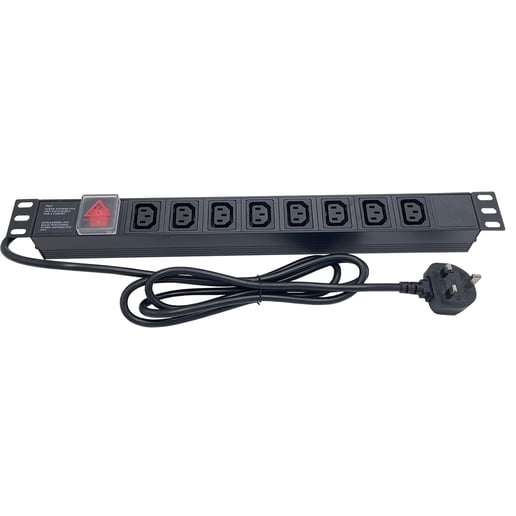 Powercool 1U 8-Way PDU, Horizontal Type, IEC C13 Sockets