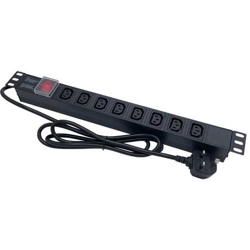 Powercool 1U 8-Way PDU, Horizontal Type, IEC C13 Sockets