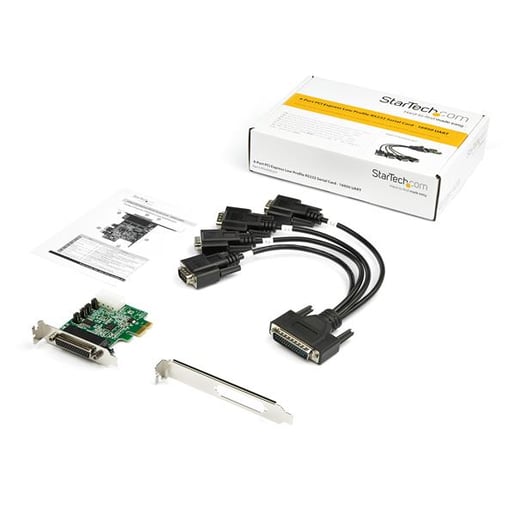 StarTech.com 4-port PCI Express Low Profile RS232 Serial Adapter Card