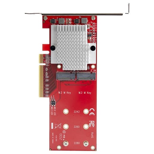 StarTech.com Dual M.2 PCIe x8 SSD Adapter Card