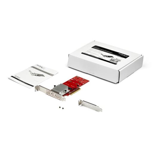 StarTech.com Dual M.2 PCIe x8 SSD Adapter Card