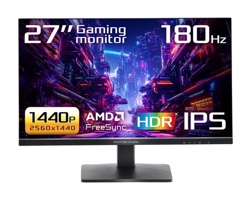 ASRock Phantom Gaming PG27QFT1B 27" QHD 1440p Gaming Monitor - IPS, 400 nits, DP