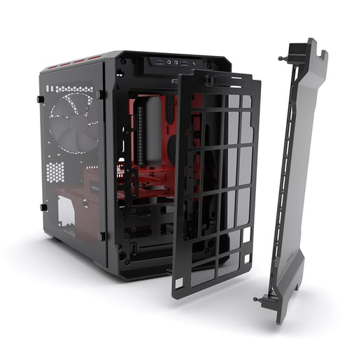 Phanteks Evolv ITX Tempered Glass ITX Gaming Case - Red USB 3.0