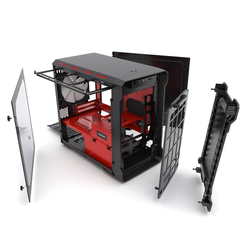 Phanteks Evolv ITX Tempered Glass ITX Gaming Case - Red USB 3.0