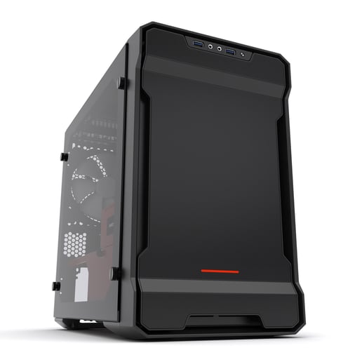 Phanteks Evolv ITX Tempered Glass ITX Gaming Case - Red USB 3.0
