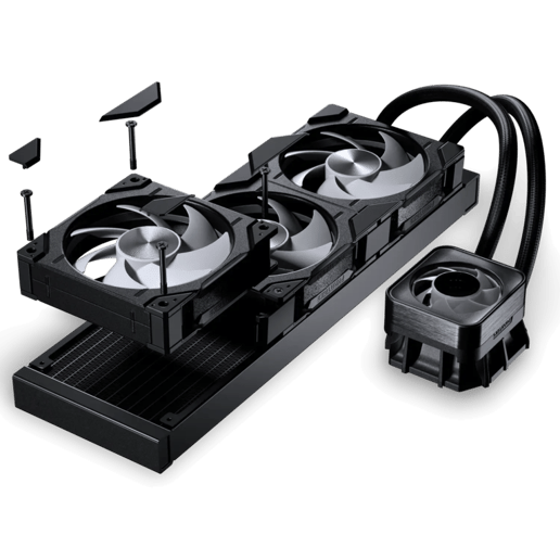 Phanteks Glacier One D30 X2 360mm AIO Liquid CPU Cooler in Black