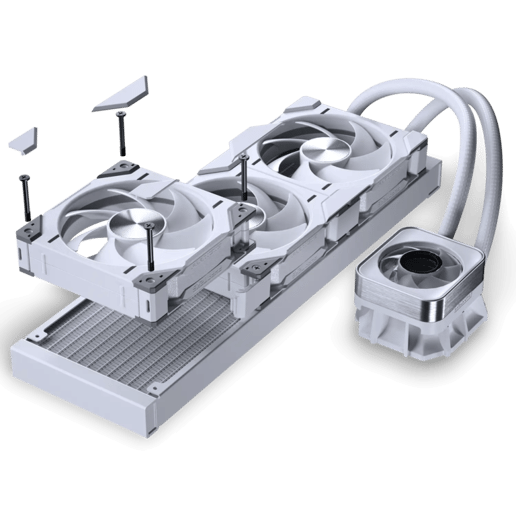 Phanteks Glacier One D30 X2 360mm AIO Liquid CPU Cooler in White