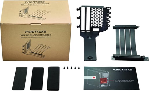 Phanteks Vertical GPU Mounting Bracket with PCIe 4.0 Riser Cable