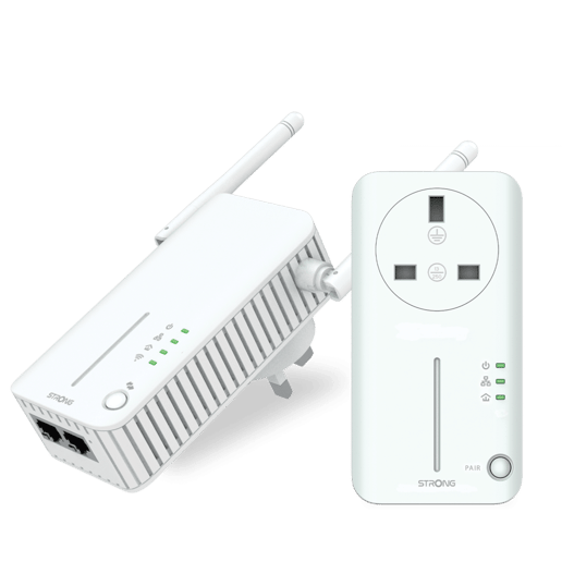 STRONG Powerline 600 WiFi Powerline Kit with Passthrough 