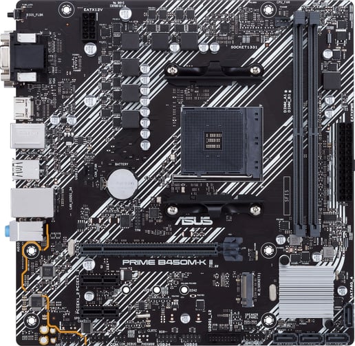 ASUS Prime B450M-K II mATX Motherboard for AMD AM4 CPUs