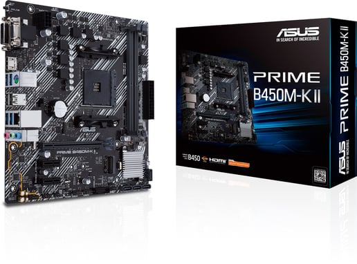 ASUS Prime B450M-K II mATX Motherboard for AMD AM4 CPUs