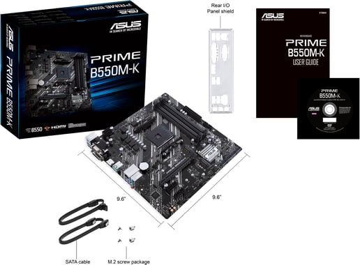 ASUS Prime B550M-K mATX Motherboard for AMD AM4 CPUs