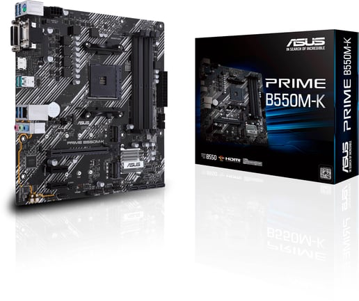 ASUS Prime B550M-K mATX Motherboard for AMD AM4 CPUs