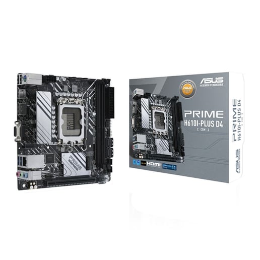 ASUS Prime H610I-PLUS D4-CSM ITX Motherboard for Intel LGA1700 CPUs