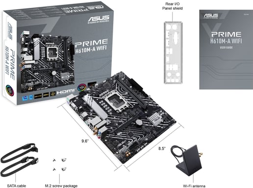 ASUS Prime H610M-A WIFI mATX Motherboard for Intel LGA1700 CPUs