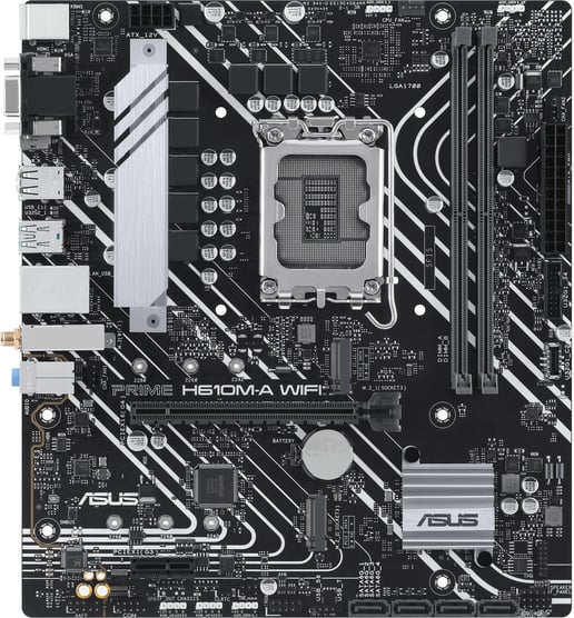 ASUS Prime H610M-A WIFI mATX Motherboard for Intel LGA1700 CPUs
