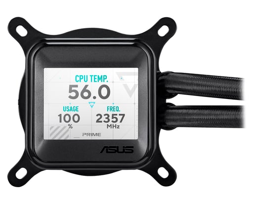 ASUS Prime LC 360 ARGB LCD 360mm Liquid CPU Cooler in Black