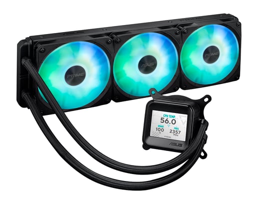 ASUS Prime LC 360 ARGB LCD 360mm Liquid CPU Cooler in Black