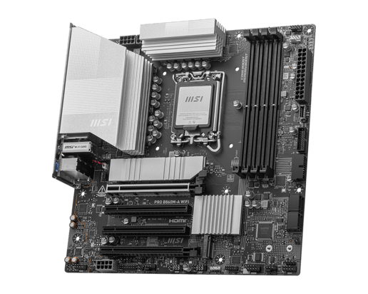 MSI PRO B860M-A WIFI mATX Motherboard for Intel LGA1851 CPUs