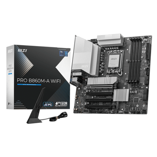 MSI PRO B860M-A WIFI mATX Motherboard for Intel LGA1851 CPUs
