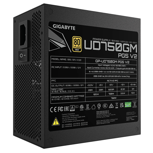 750W Gigabyte GP-UD750GM PG5 V2 Modular 80 Plus Gold PSU