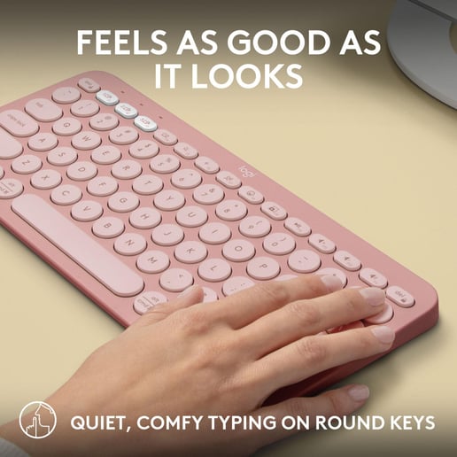 Logitech Pebble Keys 2 K380s Wireless Keyboard - Tonal Rose