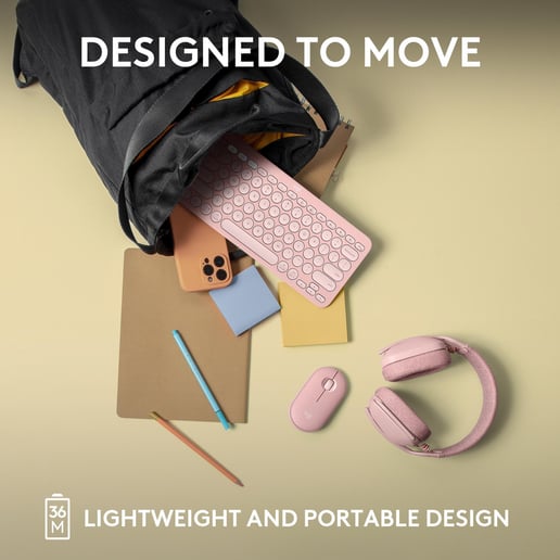 Logitech Pebble Keys 2 K380s Wireless Keyboard - Tonal Rose